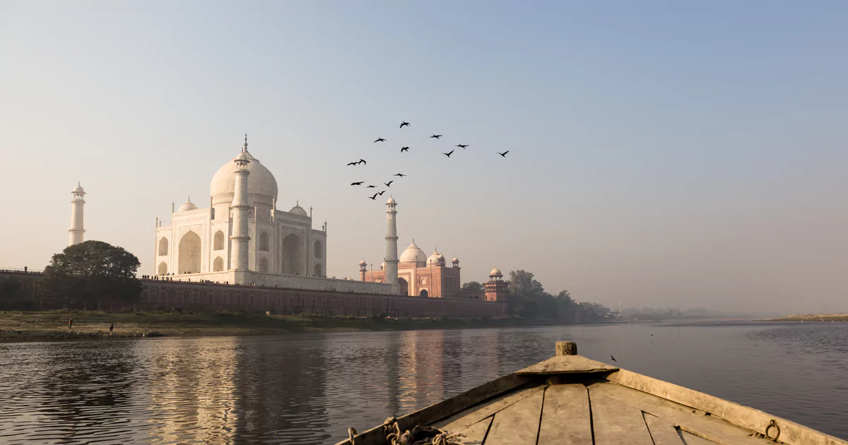 Taj Mahal river view